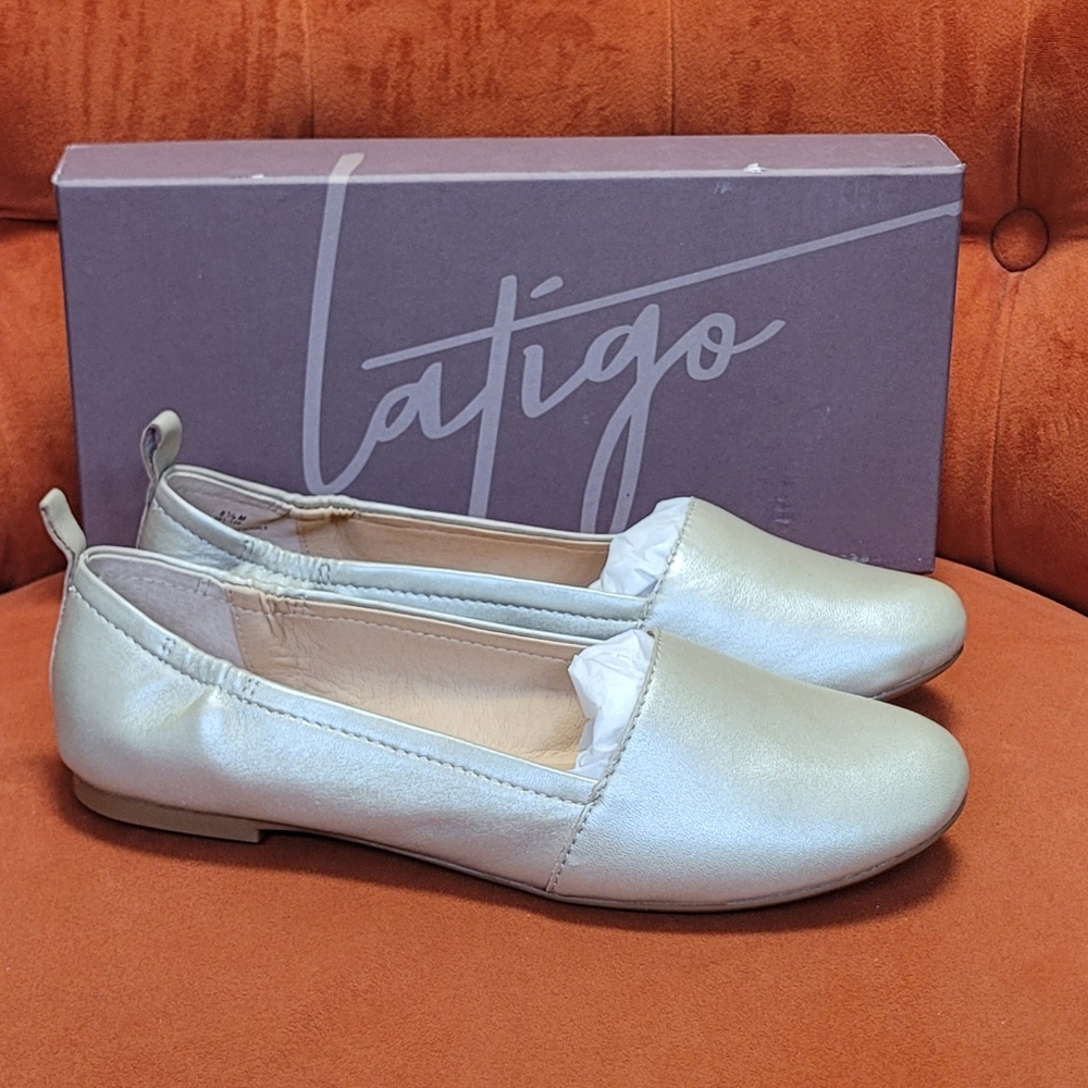 Latigo Women's Gettie Champagne Flats Size 8.5m